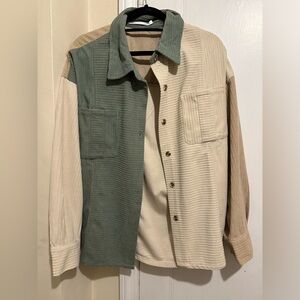 Color block corduroy jacket